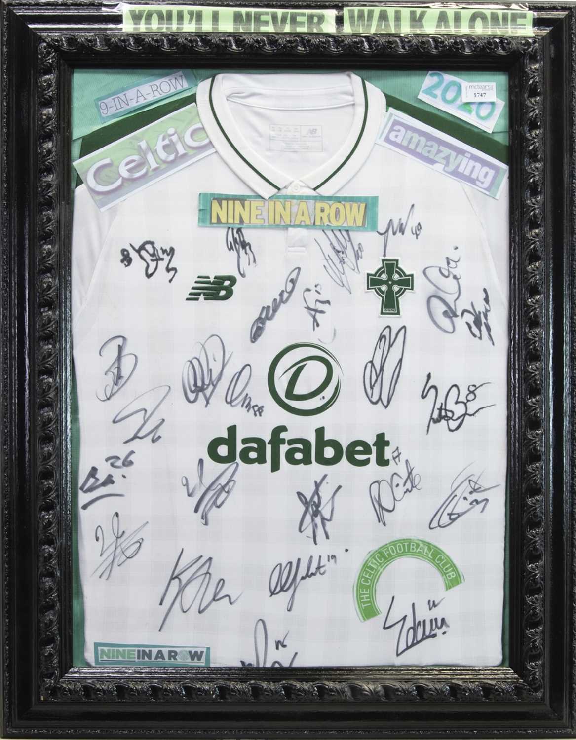 Lot 1747 - A SIGNED CELTIC FOOTBALL CLUB JERSEY