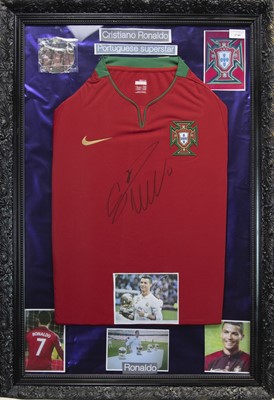 Lot 1749 - A SIGNED PORTUGAL FOOTBALL JERSEY