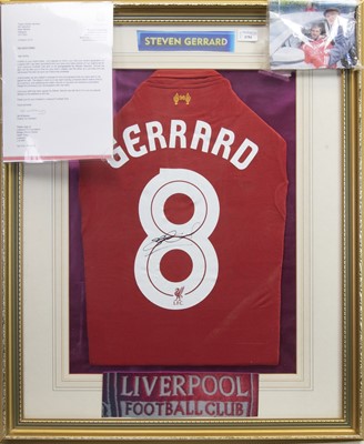 Lot 1751 - A SIGNED LIVERPOOL FOOTBALL CLUB JERSEY