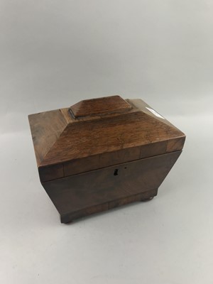 Lot 429 - A VICTORIAN MAHOGANY TEA CADDY