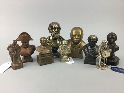Lot 138 - A LOT OF SMALL METAL BUSTS