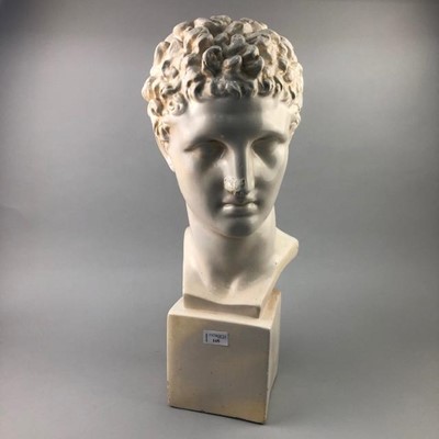 Lot 145 - A PLASTER BUST OF A YOUNG ROMAN MALE