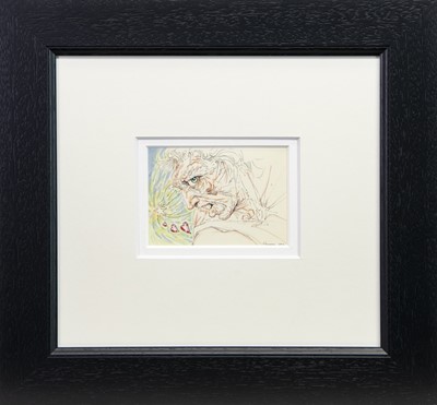 Lot 808 - UNTITLED I, A MIXED MEDIA BY PETER HOWSON