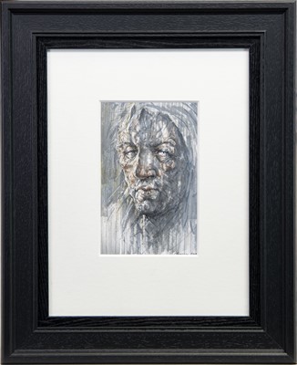 Lot 815 - UNTITLED (THREE YEARS), A MIXED MEDIA BY PETER HOWSON