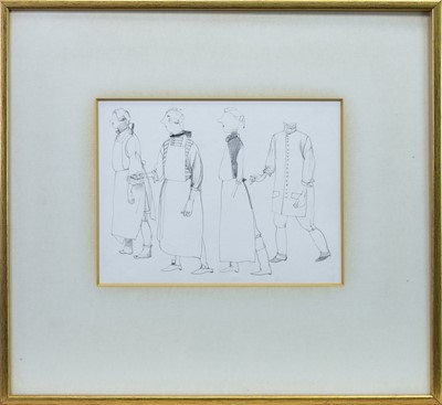 Lot 730 - FIGURE STUDY, A PENCIL SKETCH BY JHN BYRNE