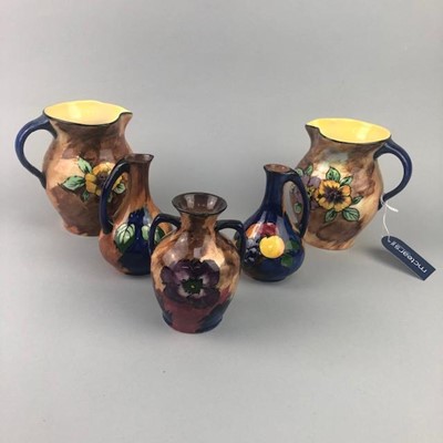 Lot 267 - A PAIR OF HAND PAINTED H&K TUNSTALL JUGS AND OTHERS