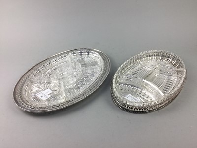 Lot 99 - A LOT OF TWO HORS D'HOUVERS SETS AND OTHER SILVER PLATED WARE