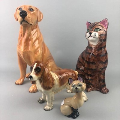Lot 293 - A PRICE KENSINGTON CERAMIC FIGURE OF A CAT AND OTHERS