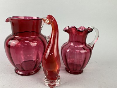 Lot 295 - A LOT OF CRANBERRY GLASS WARE