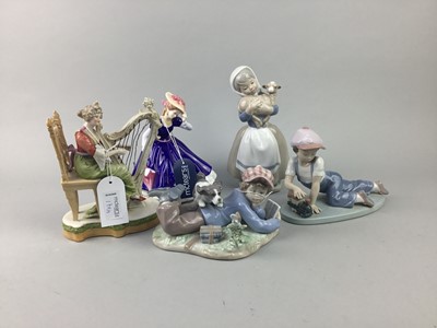 Lot 170 - A LOT OF FIGURES INCLUDING LLADRO, NAO AND ROYAL DOULTON