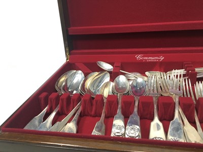 Lot 439 - A COMPOSITE SUITE OF SILVER CUTLERY