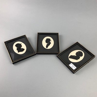 Lot 49 - A GROUP OF THREE PORTRAIT SILHOUETTES