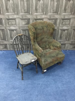 Lot 317 - AN EARLY 20TH CENTURY CHILDS ARMCHAIR AND A SINGLE CHAIR