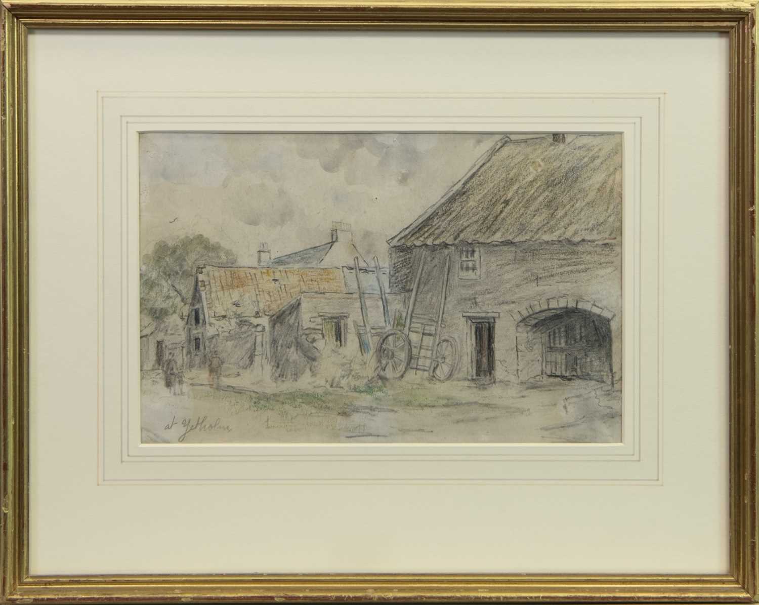 Lot 94 - AT YETHOLM, A PENCIL ATTRIBUTED TO TOM SCOTT