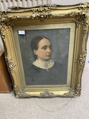 Lot 339 - A PAIR OF PORTRAITS AND ANOTHER PICTURE