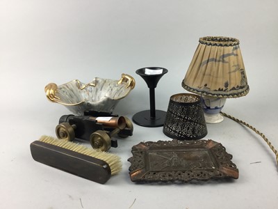 Lot 341 - A BRASS CHARGER AND OTHER BRASS WARE