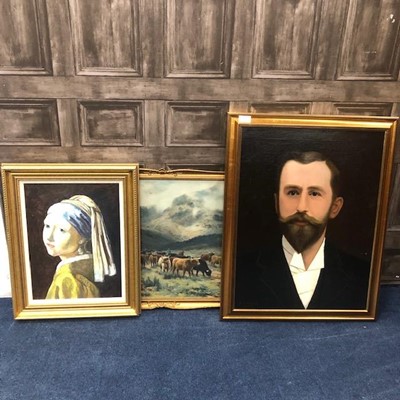 Lot 355 - A LOT OF TWO FRAMED PRINTS AND A VICTORIAN PHOTOGRAPH