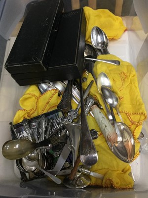Lot 361 - A LOT OF SILVER PLATED CUTLERY