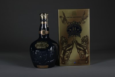 Lot 1209 - CHIVAS REGAL ROYAL SALUTE 21 YEARS OLD SAPPHIRE DECANTER