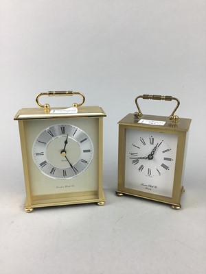 Lot 207 - A LOT OF TWO MODERN MANTEL CLOCKS AND OTHER ITEMS