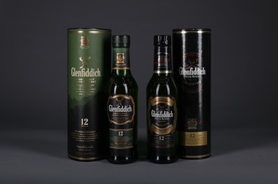 Lot 1235 - TWO HALF BOTTLES OF GLENFIDDICH 12 YEARS OLD