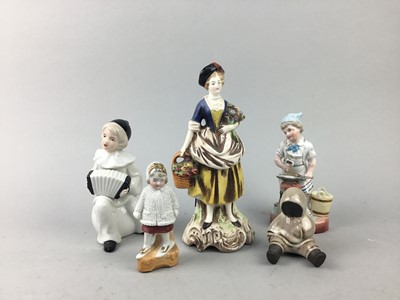 Lot 374 - A HUMMEL FIGURE OF A BOY WITH LADDERS AND OTHER FIGURES