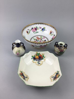 Lot 393 - A ROYAL WINTON 'CHELSEA PATTERN' VASE AND OTHER CERAMICS