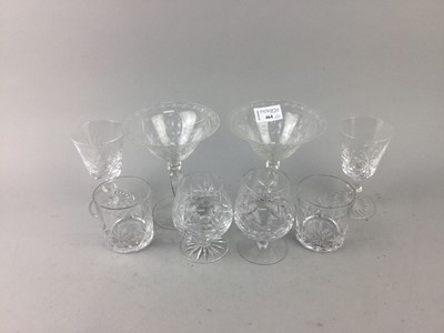 Lot 464 - A LOT OF CRYSTAL AND OTHER CUT GLASS