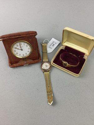 Lot 238 - A BROOK & SON TRAVEL TIMEPIECE AND TWO WATCHES