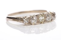 Lot 134 - VICTORIAN DIAMOND FIVE STONE RING the old cut...