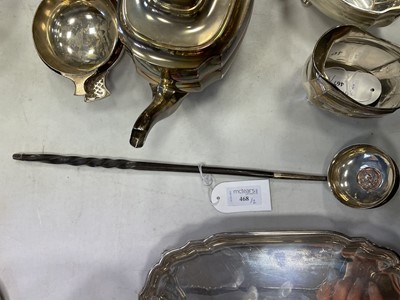 Lot 468 - A VICTORIAN SILVER TODDY LADLE AND ANOTHER
