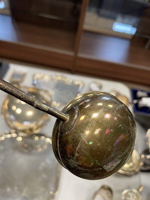 Lot 468 - A VICTORIAN SILVER TODDY LADLE AND ANOTHER