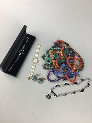 Lot 248 - A COLLECTION OF BEADED NECKLACES AND OTHER ITEMS