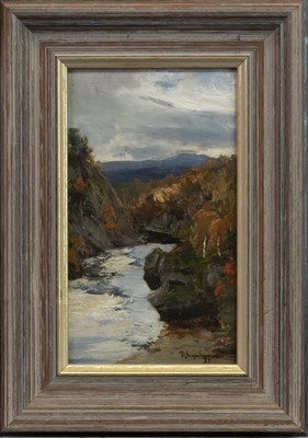 Lot 152 - ON THE BEAULY, AN OIL BY DAVID FAEQUHARSON