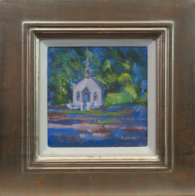 Lot 868 - COLINTRAIVE CHURCH, AN OIL BY MARY BATCHELOR