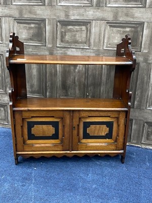 Lot 480 - A LATE 19TH CENTURY WALL MOUNTING TWO DOOR CABINET