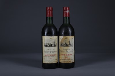 Lot 1276 - TWO BOTTLES OF CHATEAU PETIT PRINCE 1979
