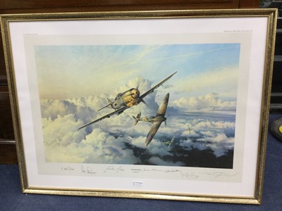 Lot 411 - TWO SIGNED FIGHTER PLANE PRINTS