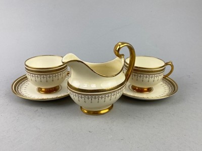 Lot 501 - A GROSVENOR CREAM AND GILT PART COFFEE SERVICE