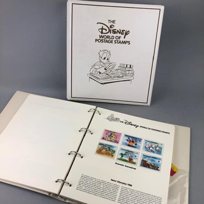 Lot 439 - A LOT OF TWO ALBUMS OF THE DISNEY WORLD OF POSTAGE STAMPS
