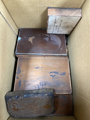 Lot 438 - A COLLECTION OF COPPER PRINTING PLATES