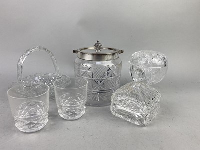 Lot 513 - A SET OF SIX ROYAL DOULTON CRYSTAL TUMBLERS AND OTHER GLASS WARE