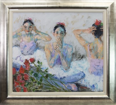 Lot 612 - PEACE DELEGATION, AN OIL BY MURIEL BARCLAY