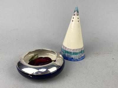 Lot 527 - A MOORCROFT ASH DISH AND A SUGAR CASTER