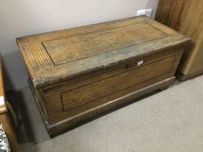 Lot 587 - A VICTORIAN BLANKET CHEST