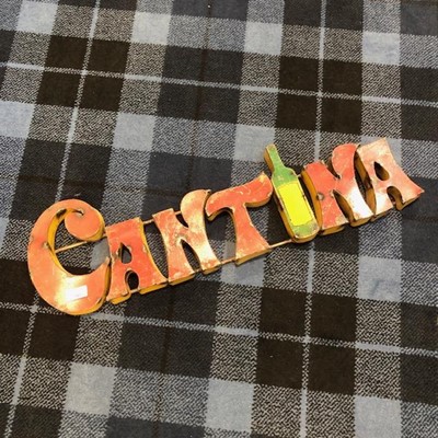 Lot 543 - CANTINA - A MEXICAN INDUSTRIAL ART SIGN