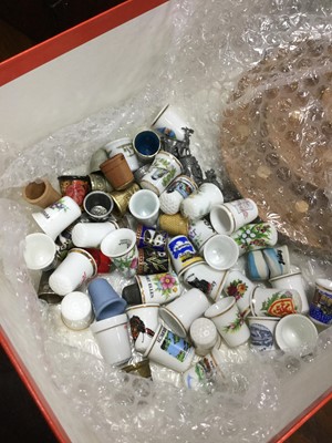 Lot 555 - A COLLECTION OF CERAMIC THIMBLES