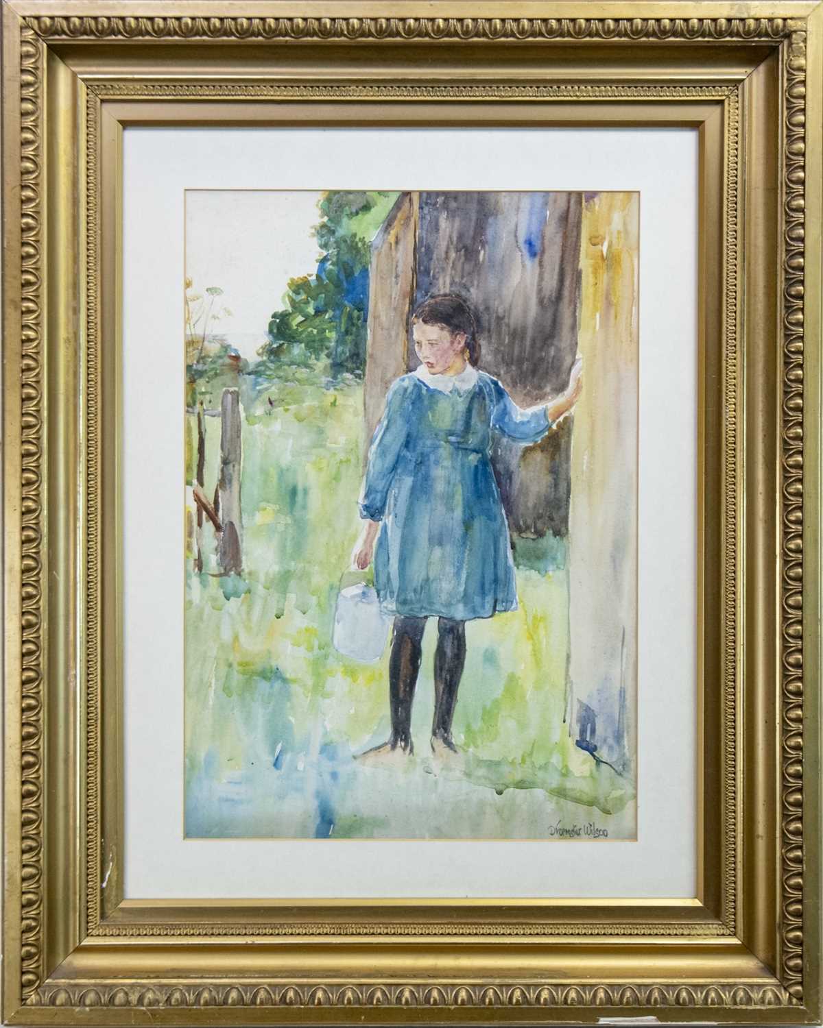 Lot 190 - DAILY CHORES, A WATERCOLOUR BY DAVID FORRESTER WILSON
