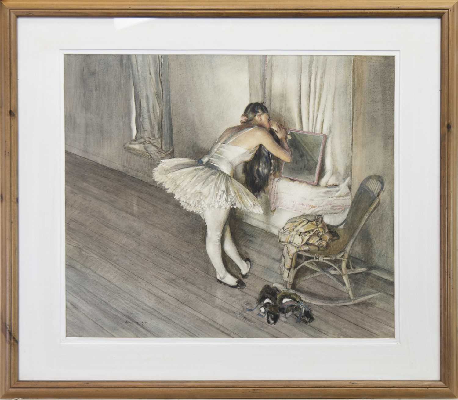 Lot 120 - THE BALLET DRESS, A RARE WATERCOLOUR BY ROBERT SARGENT AUSTIN