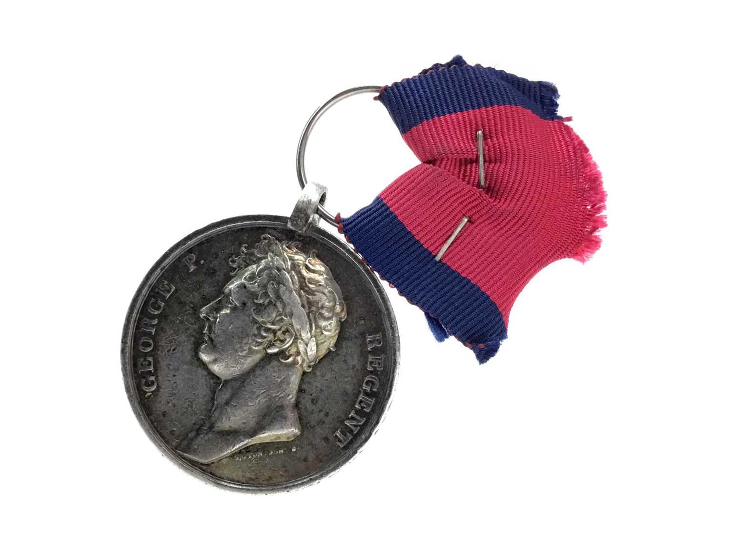 Lot 1431 - AN 1815 WATERLOO MEDAL AWARDED TO RICHARD ROOKE